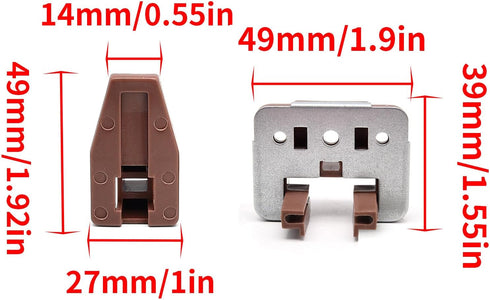 Surf turtle 5 Pack 1 Drawer Slide Track Guide Glide with Metal Backing, Compatible with Rite-Trak Drawer System, Center