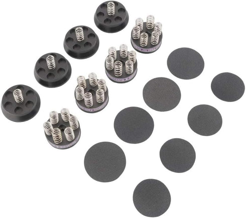 Spring Speaker Isolation Stand Feet, Aluminum Non-Slip Floor Protectors, 4PCS Black