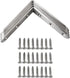 Generic 85mm 85mm 6-Piece Set L-Shaped Shelf Bracket Corner Shelf Angle Bracket Wall Mount * Stainless Steel Silver