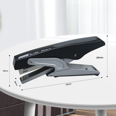 Handheld Plier Stapler, Sturdy Metal Hand Stapler for Office, School, Home, Only for NO.10 Staples, Black, 2024 Gifts