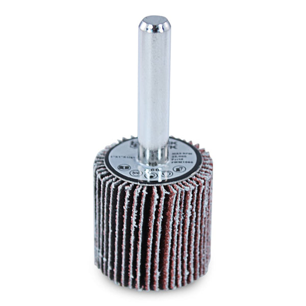 BHA Aluminum Oxide Shank Mounted Flap Wheels, 1” x 1” x 1/4”, 60 Grit, 5 Pack