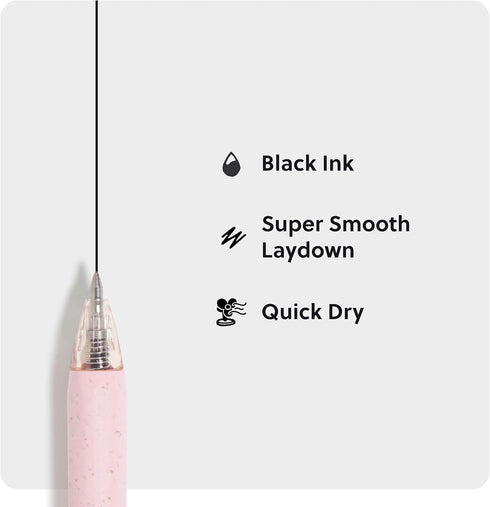 U Brands U-Eco Recycled Gel Click Pens, Set of 12, Pastel Speckle, Medium Point, Black Ink