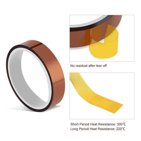 MS WGO High Temperature Heat Resistant Tape PI Film Insulation Tape Sublimation Dye Mug Electronic Polyimide Tape, 2