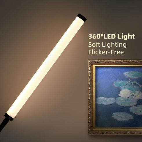 L SHY-U L Floor Lamp with Adjustable Height & Flexible Arm, Remote & Foot Switch, Slim Design & Even Lighting