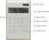 Solar Gold Calculator, Standard Function Desktop Calculator, LCD 10-Digit for Office Home Use
