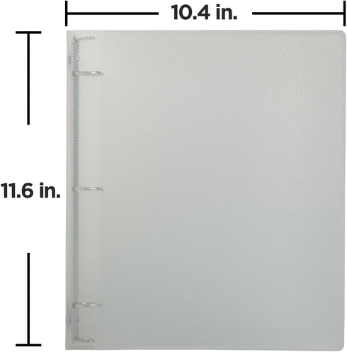 JAM PAPER Plastic 1 inch Clear Binder, 3 Ring - Sold Individually