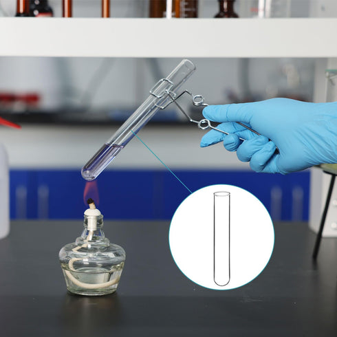 Stonylab Glass Test Tubes: Transparent Borosilicate Glass Round Bottom Test Tubes, 20 mm Diameter, 150 mm Length,