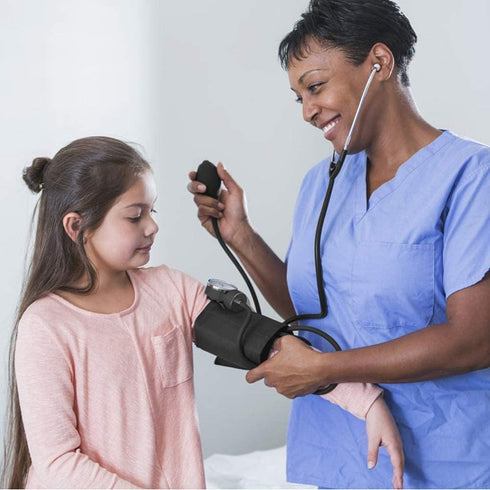 LotFancy Pediatric Aneroid Sphygmomanometer, Professional Manual Blood Pressure Cuff, 7.2"-10.5", with Zipper Case