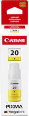 Canon GI-20 Genuine Yellow Ink Bottle, Compatible with Megatank G5020, G6020, and G7020