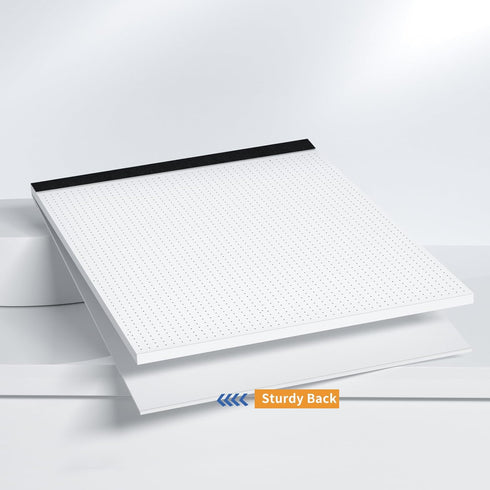 AILZFEI 2 Pack 8.5 11 30 5x5 (5 inch), 8.5"x11" Dot Grid Desk Notepad x Dot Paper Pad, Sheets per Pad, White, Dots per