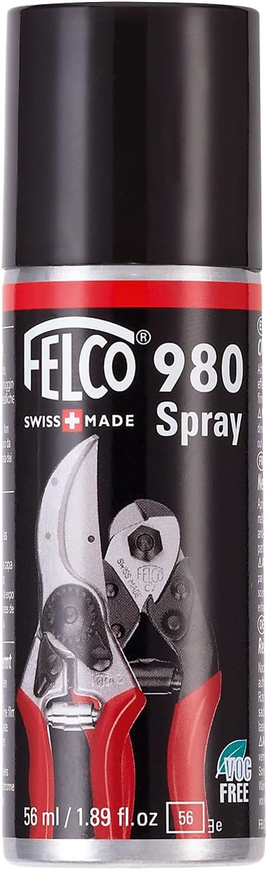 Felco Tool Lubricant (F 980) - Biodegradable Synthetic Maintenance Product Spray Grease,Red,