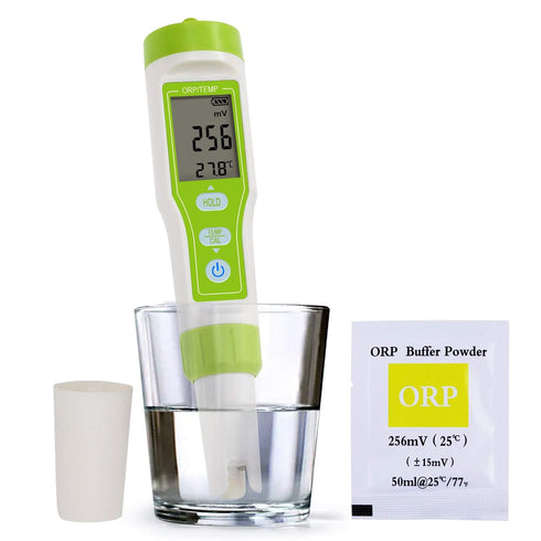 Pensize ORP Tester -1200~1200mV with Calibration Buffer Powder for Water Quality Measurement, ±2mV High Accuracy Meter