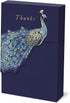 Set, Set 10 (45026) Punch Studio Boxed Thank You Card of Cards/Envelopes, Peacock Design