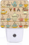 Jahiona LED Night Light Lamp with Smart Sensor Dusk to Dawn Sensor,Tea Cup