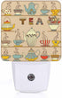 Jahiona LED Night Light Lamp with Smart Sensor Dusk to Dawn Sensor,Tea Cup