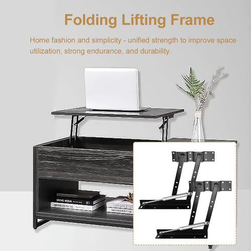 1 Pair Pneumatic Spring Lift Mechanism for Coffee Tables Multi-Functional Folding Lifting Frame Heavy Duty Adjustable