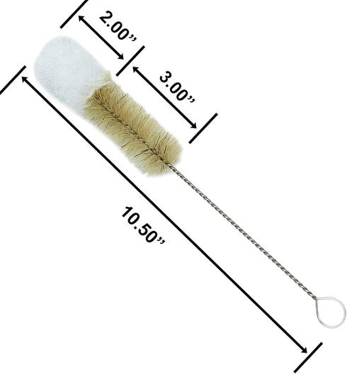 HUJI Stainless Steel Multi-Purpose Cleaning Brushes, Soft Tip, Set of 3
