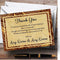 The Card Zoo Vintage Brown Gold Postcard Style Personalized Wedding Thank You Cards