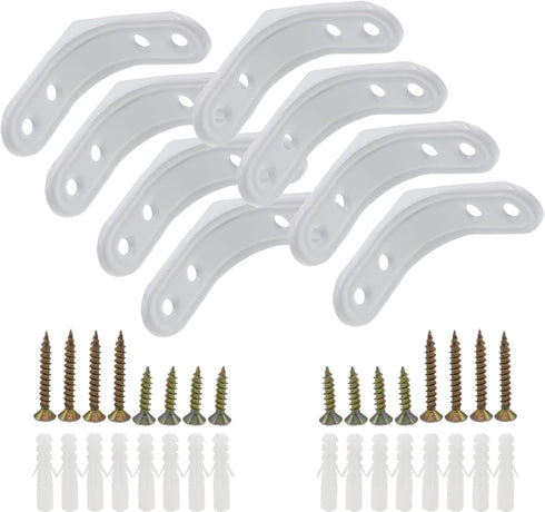 Joyangy 8pcs 2 Inch L Brackets, Heavy Duty Wall Mount White L Corner