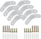 Joyangy 8pcs 2 Inch L Brackets, Heavy Duty Wall Mount White L Corner