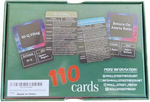 Wall Street Merch Investment Flashcards: Master Financial Statements - Learn to Analyze Balance Sheets, Cash Flow