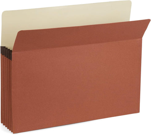 Blue Summit Expanding File Pockets, Letter Size, 10 Folders with 5.25” Expansion, Redrope