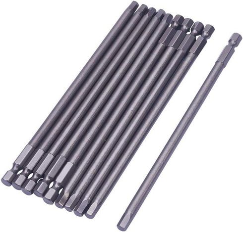 Utoolmart H5 Magnetic Hex Head Screwdriver Bits, 10Pcs S2 Power Tools, 1/4 Inch Hex Shank, 150mm Length