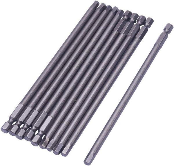 Utoolmart H5 Magnetic Hex Head Screwdriver Bits, 10Pcs S2 Power Tools, 1/4 Inch Hex Shank, 150mm Length