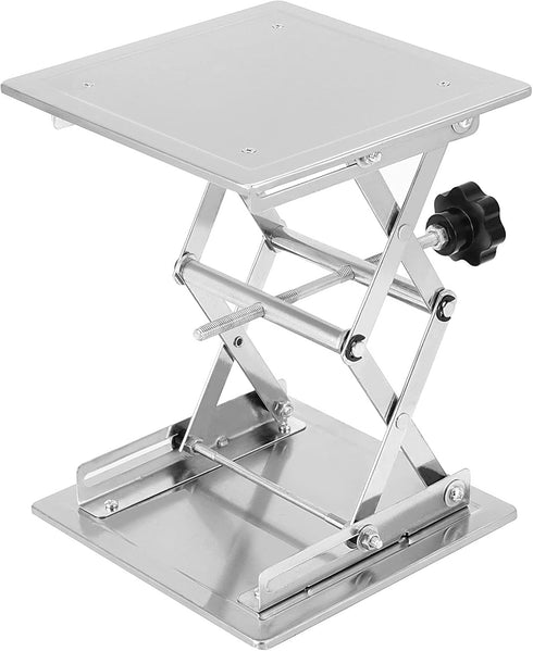 JOIKIT 2 PCS 8 x 8 Inch Stainless Steel Lab Jack Scissor Stand, Expandable Height Range from 85mm to 280mm
