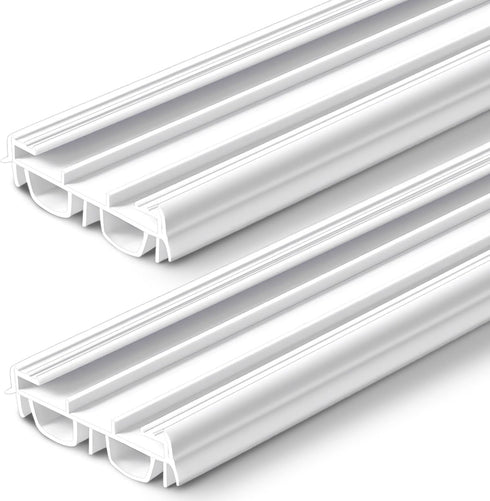 Pushglossy 2 Pcs 36" Slide on Door Sweep 1-3/4" Wide Vinyl Weatherstrip Seal