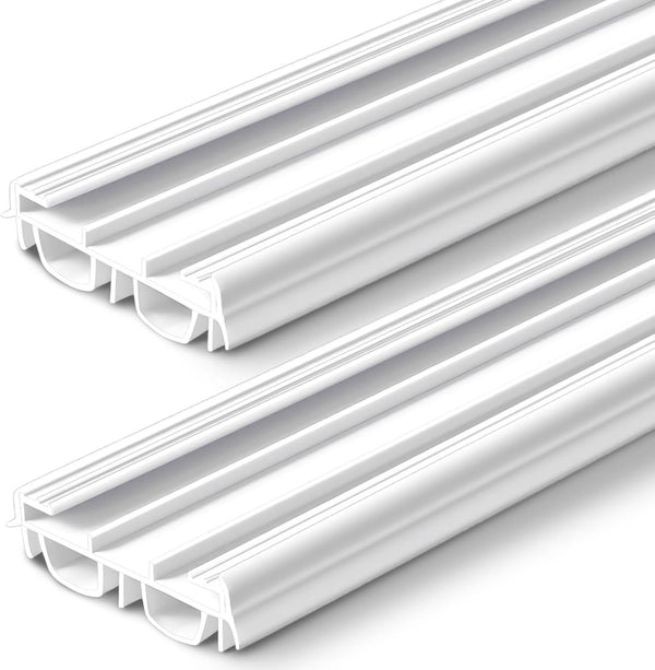 Pushglossy 2 Pcs 36" Slide on Door Sweep 1-3/4" Wide Vinyl Weatherstrip Seal