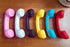 Wireless Retro Telephone Handset and Radiation-Proof Headset Receivers for Mobile Phone, Comfortable Call, Pink