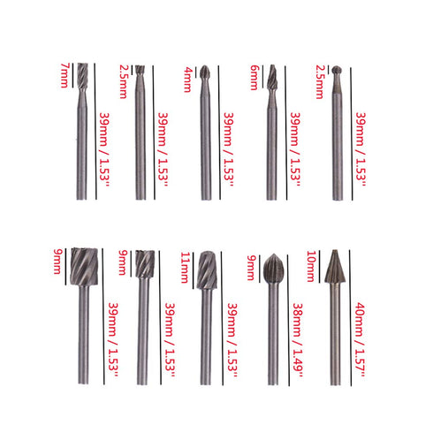 HSS Router Carbide Engraving Bits, 1/8"(3mm) Shank Router Bit Set for DIY Woodworking and Carving
