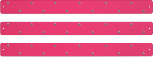 Three by Three Seattle 28 x 2.5 Inch Metal Strip Frameless Magnetic Bulletin Board with 12 Magnets