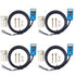 Square Inductive Proximity Sensor SN04-P Normally Open Detection Switch PNP NO with TL PL SN Bracket (Blue, 4 Pack)