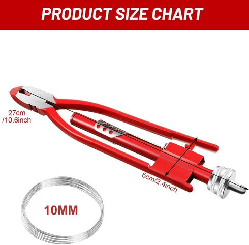Aircraft Safety Wire Twisting Plier, Metal Twisting Tool with 10-meter 0.5 mm Wire, Lock Twister Safety Wire Plier for Auto Industry Aircraft (9 Inch)