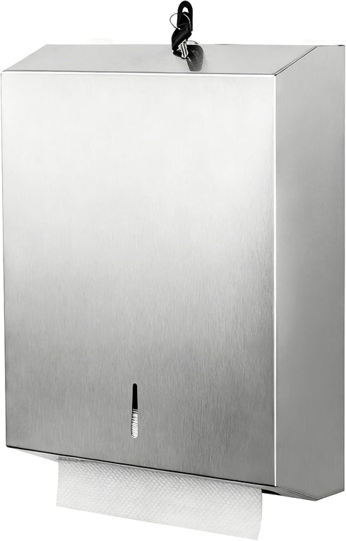 Paper Towel Dispenser Wall Mount Commercial, Brushed Stainless Steel & Fingerprint Resistant,