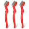 Sibba 3-Pack Heavy-Duty Stainless Steel Wire Brushes 7" Curved Handle Welding Slag, Rust