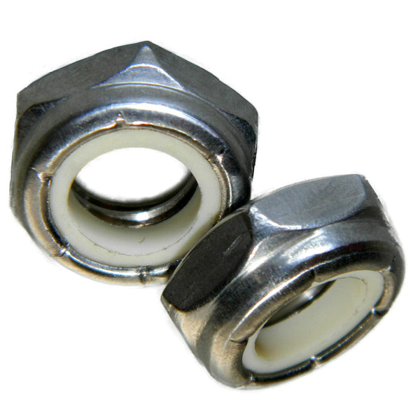 NewPrMScrews 5/16-18 Jam Hex Nuts, Stainless Steel 18-8, Nylon Locking, Pack of 50