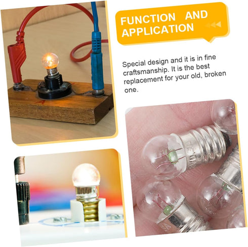 50pcs Bulbs Bulbs Bulb Bulb Bulb Small Science Experiments Electricity Kit Round Light Science Kit Teaching Supplies