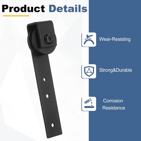 2Pcs (115x29mm, 3 uxcell Sliding Barn Door Hardware Hanger, Mini Sliding Door Hardware for TV Stands Wardrobe Small