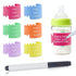 Notoke 6PCS Bottle Labels Daycare Reusable, Waterproof Silicone Baby Bottle Labels for Daycare,Write