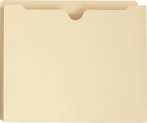 Smead File Jacket, Reinforced Straight-Cut Tab, 2" Expansion, Letter Size, Manila, 50 Per Box