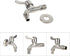 Wash Machine Tap, Garden Tap 304 Stainless Steel Outside Wall Mounted Water Faucet Adapter for Laundry Bathroom Washing, Sink Bathtub spouts (Washing Machine Faucet (Tsim Tsui)) by YWBL-WH