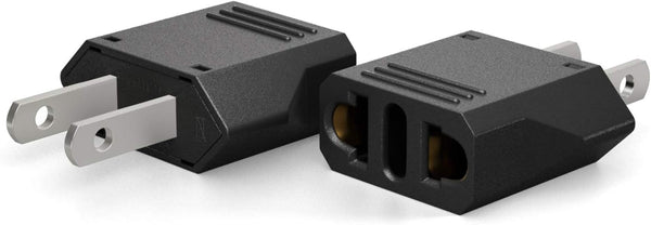 Unidapt US Canada Mexico Travel Plug Adapter, European to US Plug Adapter, 2-Pack EU to US Adaptor