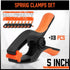 HORUSDY 8-Pack Heavy Duty Spring Clamps, 5-inch Large Plastic Clamps for DIY, Gluing, Clamping and Securing