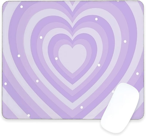 Pecfamly Girly Purple Mouse Pad, Aesthetic Lavender Mouse Pad Cute, Purple Desk Accessories