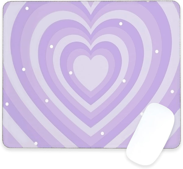 Pecfamly Girly Purple Mouse Pad, Aesthetic Lavender Mouse Pad Cute, Purple Desk Accessories