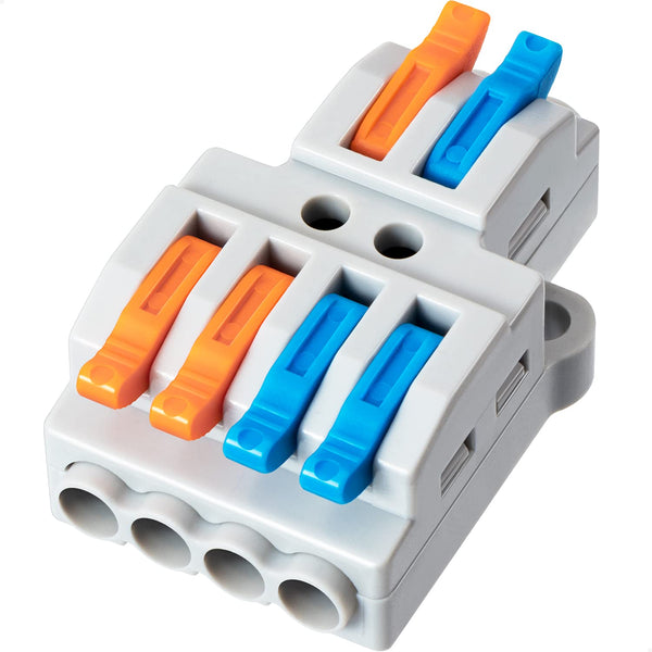GKEEMARS 10 Pcs Lever Wire Connectors, Quick Wiring Cable Connector Push-in Terminal Block