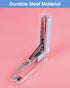 Clear Acrylic Stapler, Elegant Modern Desktop Stapler for Home, Office, or School (Macaron Blue)